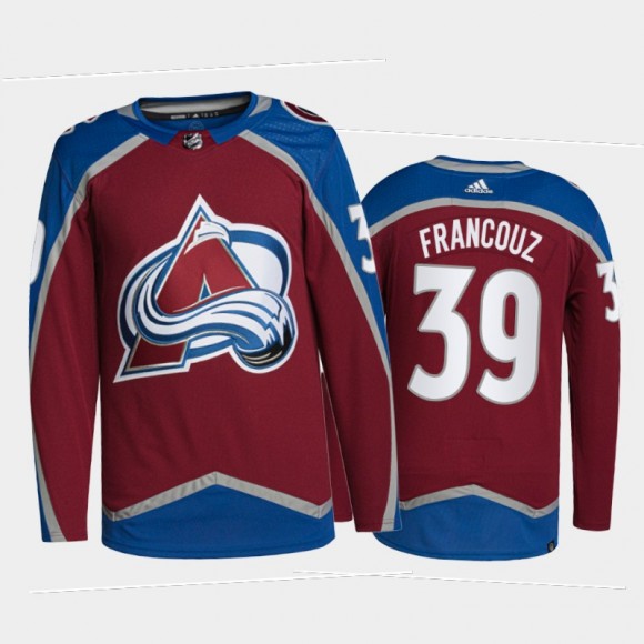 2021-22 Colorado Avalanche Pavel Francouz Primegreen Authentic Jersey Burgundy Home Uniform