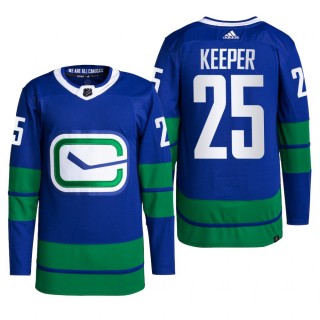 Vancouver Canucks 2022 Alternate Jersey Brady Keeper Blue #25 Primegreen Authentic Pro Uniform