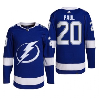Tampa Bay Lightning 2022 Home Jersey Nick Paul Blue #20 Primegreen Authentic Pro Uniform