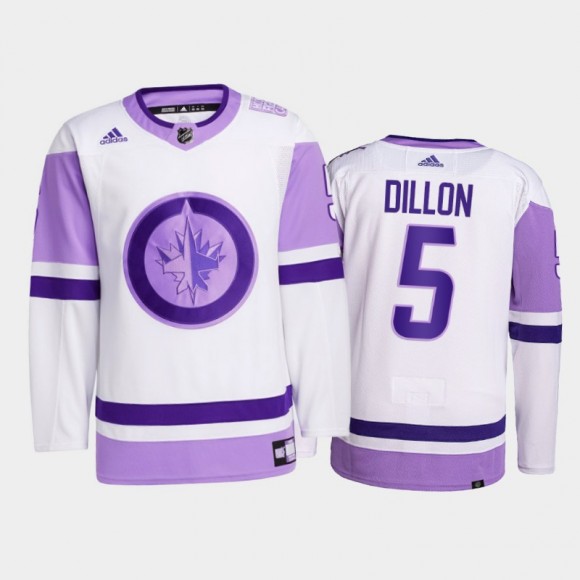 Brenden Dillon 2021 HockeyFightsCancer Jersey Winnipeg Jets White Primegreen