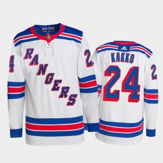 2021-22 New York Rangers Kaapo Kakko Away Jersey White Primegreen Authentic Pro Uniform