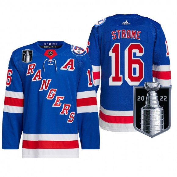 New York Rangers Ryan Strome 2022 Stanley Cup Playoffs Jersey Royal Authentic Pro Uniform